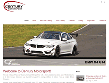 Tablet Screenshot of centurymotorsport.com